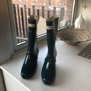 Hunter Rain Boots Wedge Heel  5.